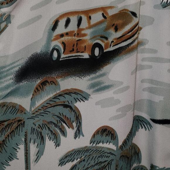 HAN Ton Hawaiian Short Sleeve Button Down Shirt Size Large - Picture 5 of 6